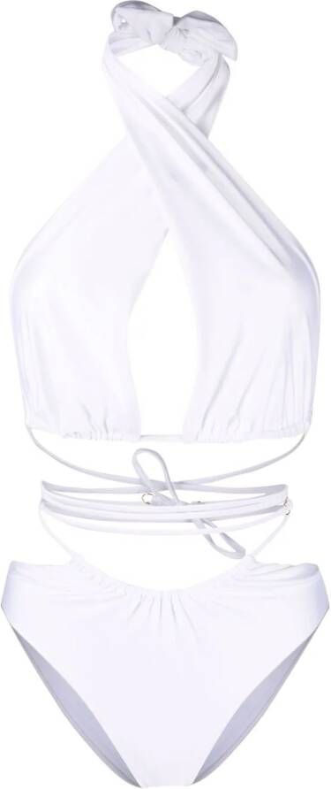 Noire Swimwear Badpak met bandje Wit