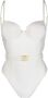 Noire Swimwear Badpak met ceintuur Beige - Thumbnail 1