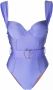 Noire Swimwear Badpak met ceintuur Paars - Thumbnail 1