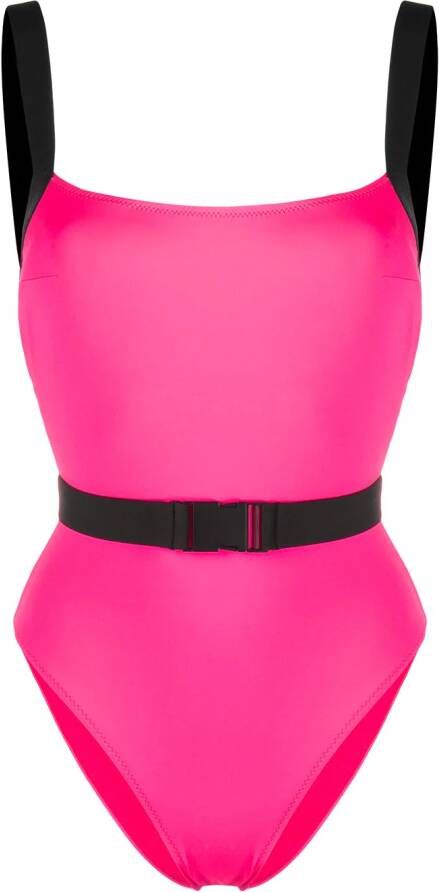 Noire Swimwear Badpak met ceintuur Roze