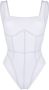 Noire Swimwear Badpak met lage rug Wit - Thumbnail 1
