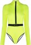 Noire Swimwear Badpak met lange mouwen Geel - Thumbnail 1