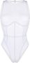 Noire Swimwear Badpak met open rug Wit - Thumbnail 1