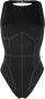 Noire Swimwear Badpak met open rug Zwart - Thumbnail 1