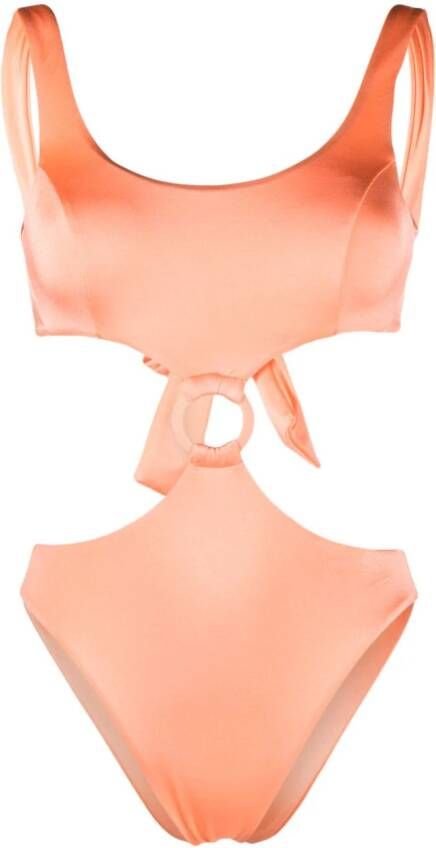 Noire Swimwear Badpak met uitgesneden detail Oranje