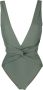 Noire Swimwear Badpak met V-hals Groen - Thumbnail 1