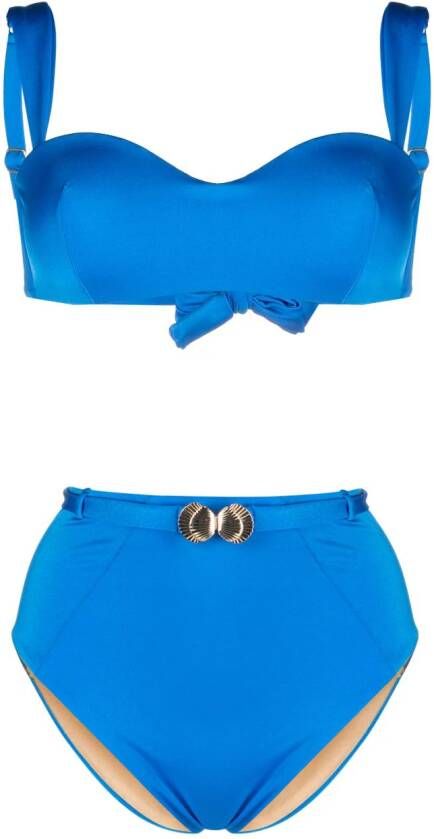 Noire Swimwear Bandeau bikini Blauw