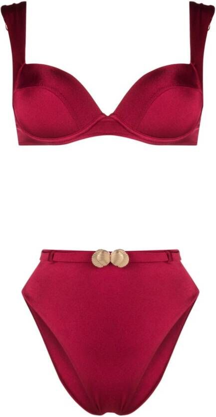 Noire Swimwear Bikini met amulet Roze