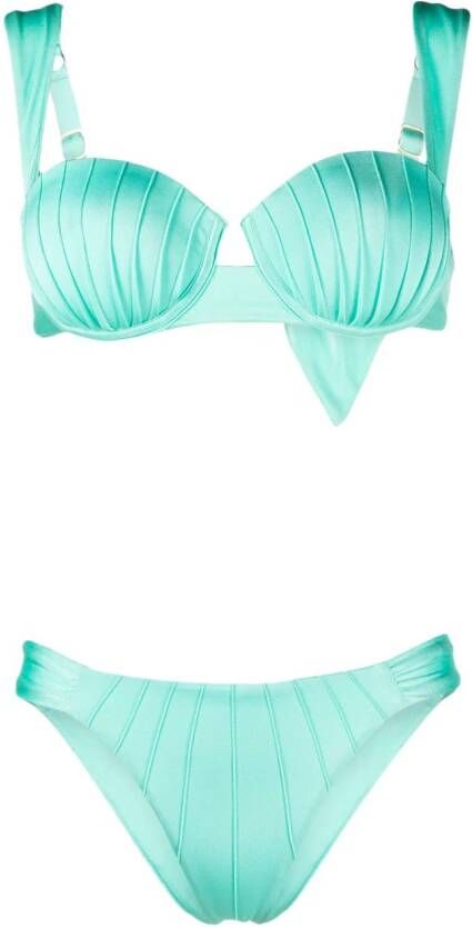 Noire Swimwear Bikini met gestrikte zijkanten Blauw