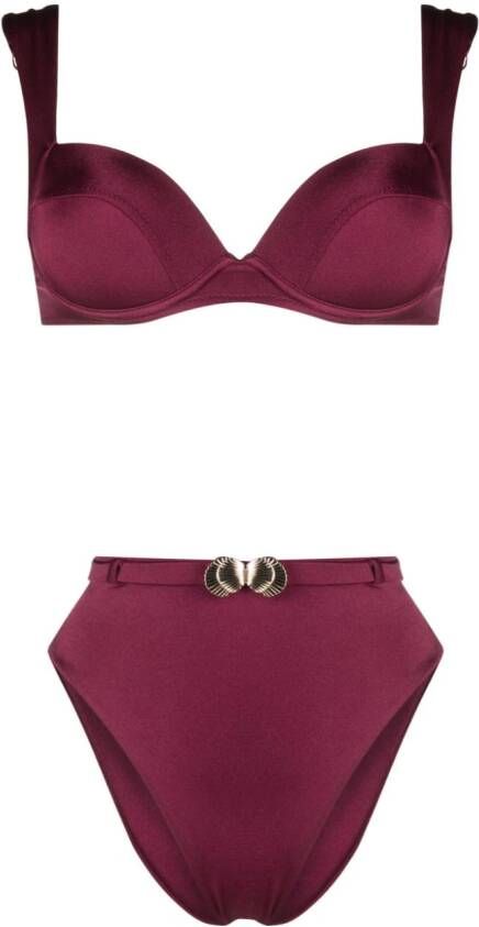 Noire Swimwear Bikinitop met schelpen Roze