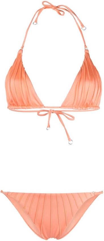 Noire Swimwear Gesmockte bikini Oranje