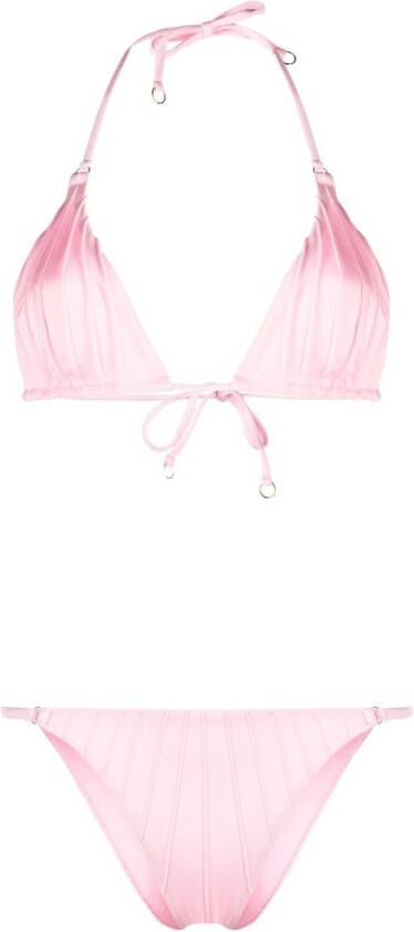 Noire Swimwear Gesmockte bikini Roze
