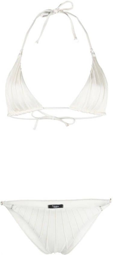 Noire Swimwear Gesmockte bikini Wit