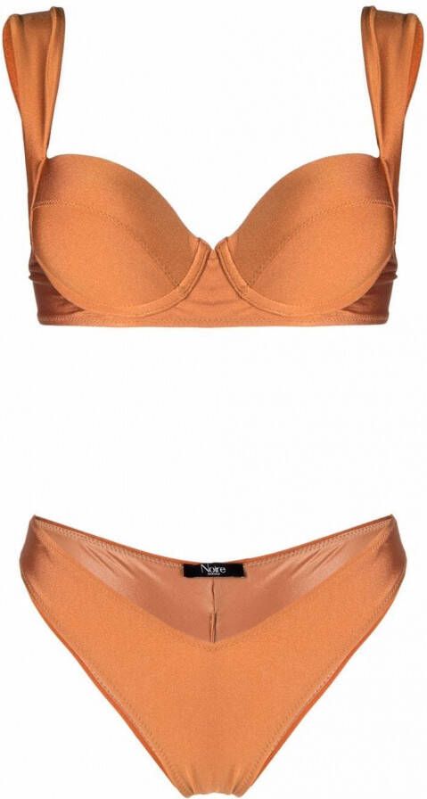 Noire Swimwear Glanzende bikini Oranje