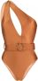 Noire Swimwear Asymmetrisch badpak Beige - Thumbnail 1