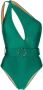 Noire Swimwear Asymmetrisch badpak Groen - Thumbnail 1