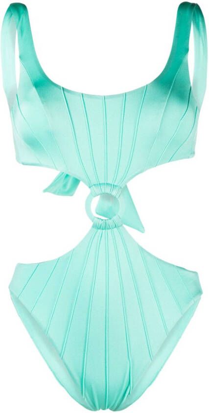 Noire Swimwear Uitgesneden badpak Blauw