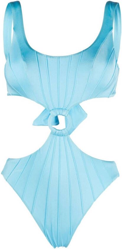 Noire Swimwear Uitgesneden badpak Blauw