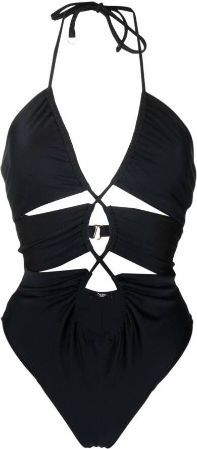 Noire Swimwear Uitgesneden badpak Zwart