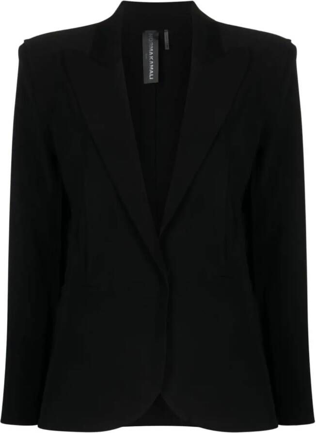 Norma Kamali Blazer met enkele rij knopen Zwart