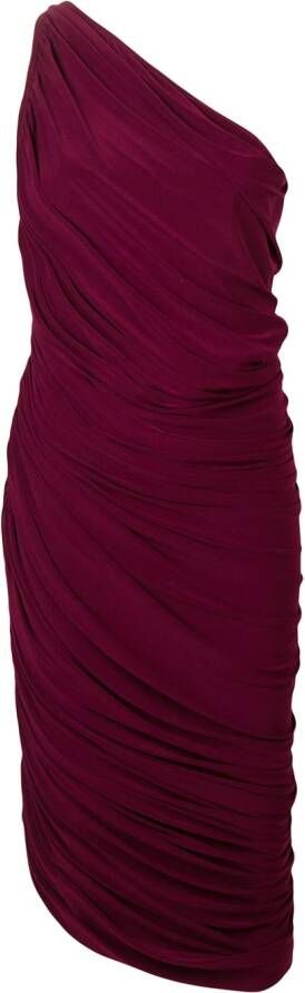 Norma Kamali Cocktailjurk met ruche Rood