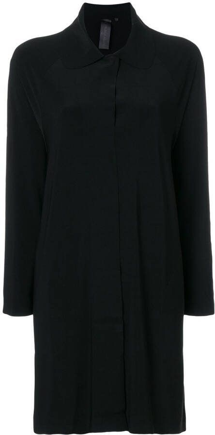 Norma Kamali collared long-line cardigan Zwart