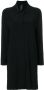 Norma Kamali collared long-line cardigan Zwart - Thumbnail 1