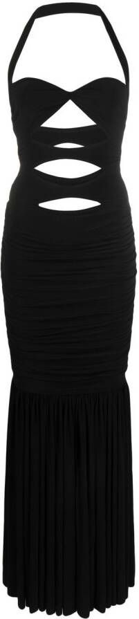 Norma Kamali Maxi-jurk met uitgesneden detail Zwart