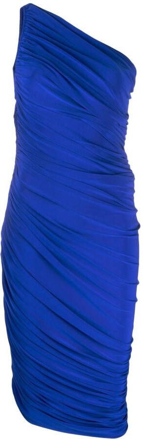 Norma Kamali Asymmetrische midi-jurk Blauw
