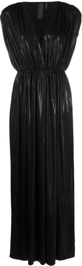 Norma Kamali Maxi-jurk met gesmockt detail Zwart