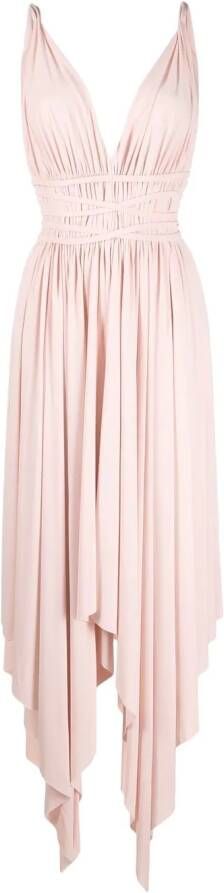 Norma Kamali Gedrapeerde jurk Roze