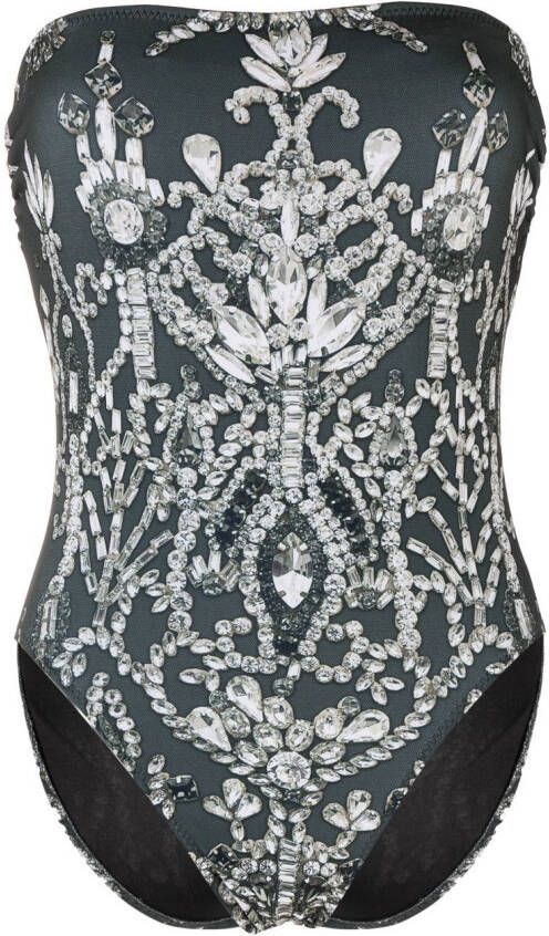 Norma Kamali Off-shoulder badpak Groen