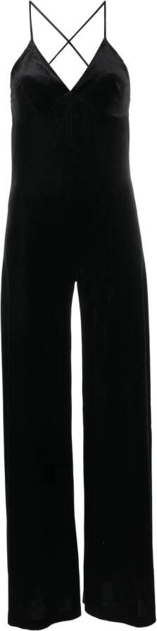 Norma Kamali Jumpsuit met open rug Zwart