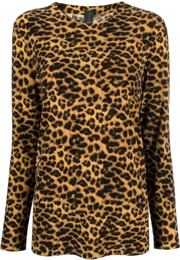 Norma Kamali T-shirt met luipaardprint Bruin