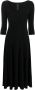 Norma Kamali Midi-jurk met U-hals Zwart - Thumbnail 1