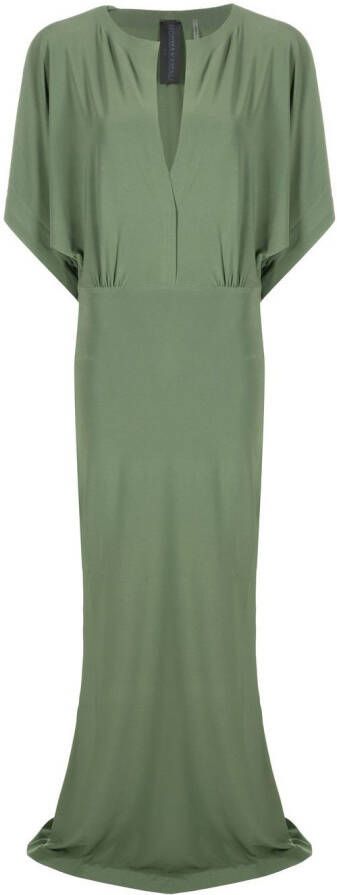 Norma Kamali Maxi-jurk met V-hals Groen