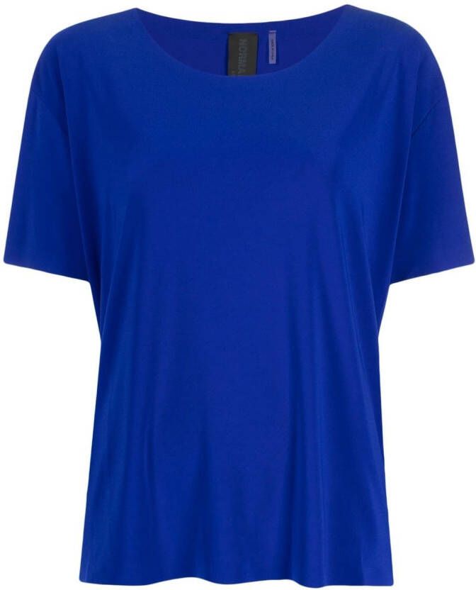 Norma Kamali T-shirt met ronde hals Blauw