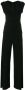 Norma Kamali ruched plunge jumpsuit Zwart - Thumbnail 1