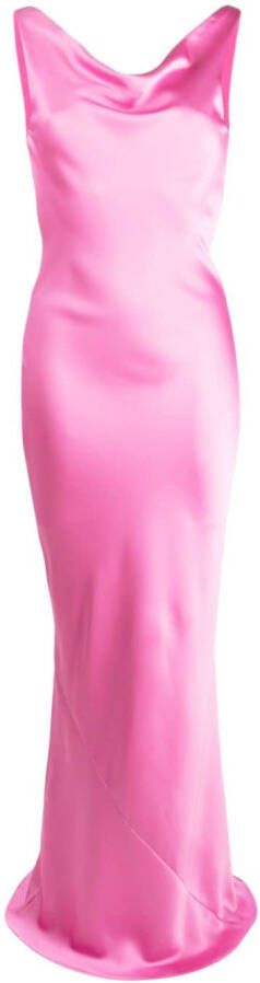 Norma Kamali Satijnen jurk Roze