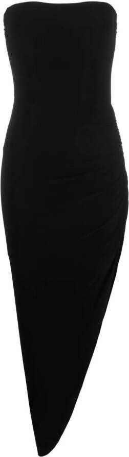 Norma Kamali Strapless jurk Zwart