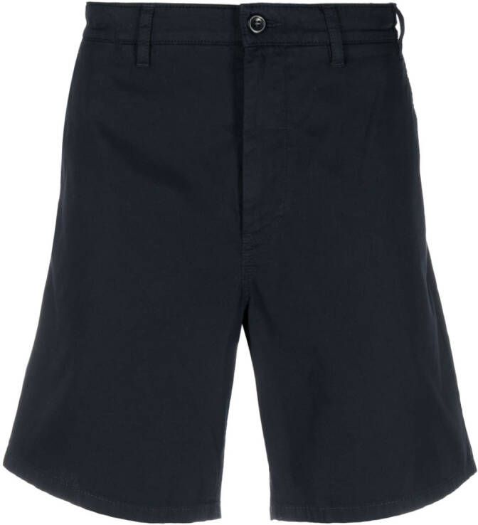 Norse Projects Bermuda shorts met logopatch Blauw