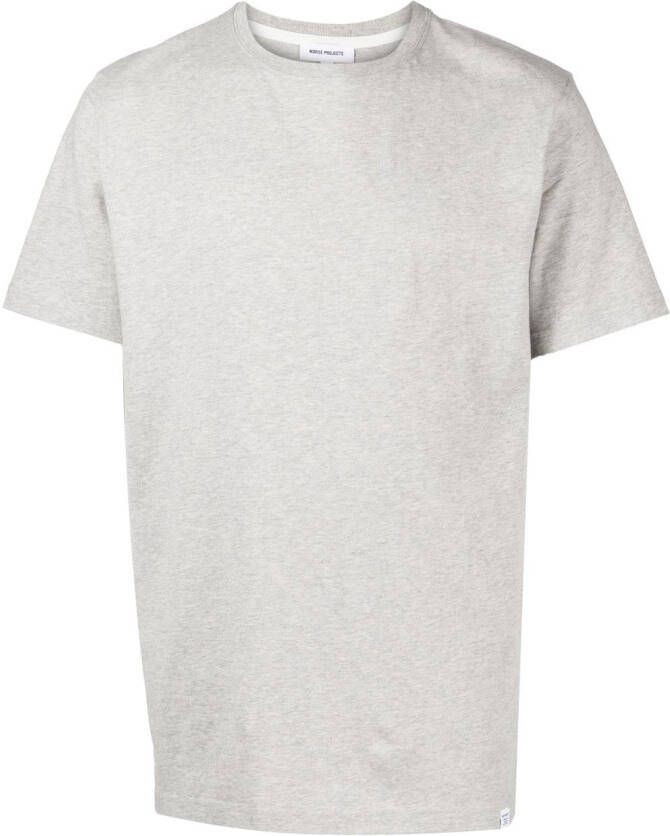 Norse Projects T-shirt met logopatch Grijs