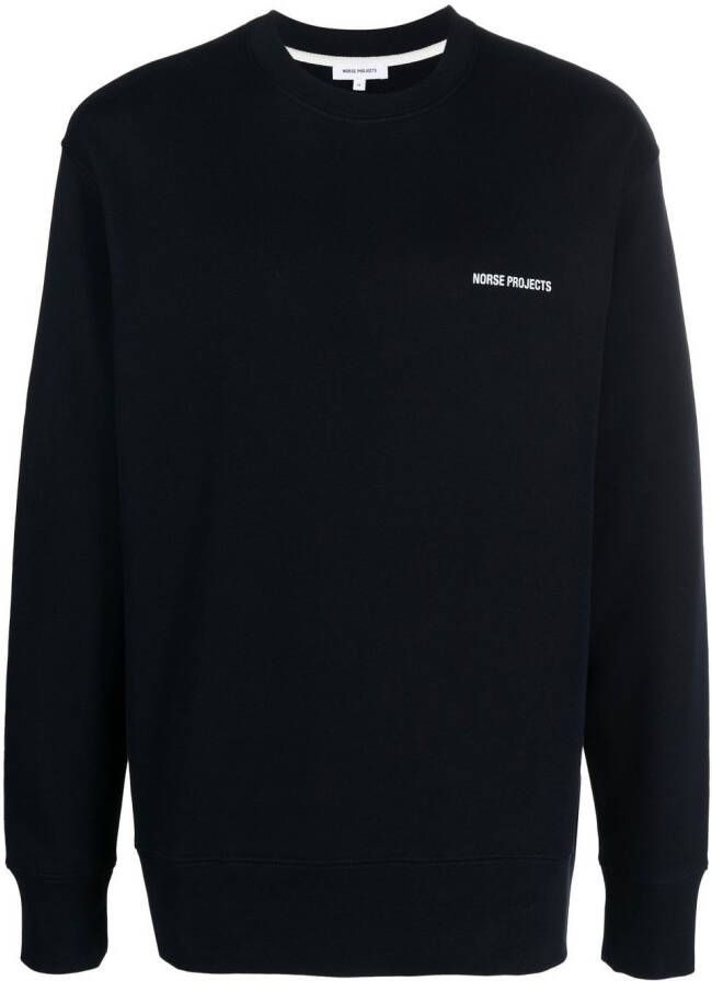Norse Projects Sweater met logoprint Blauw