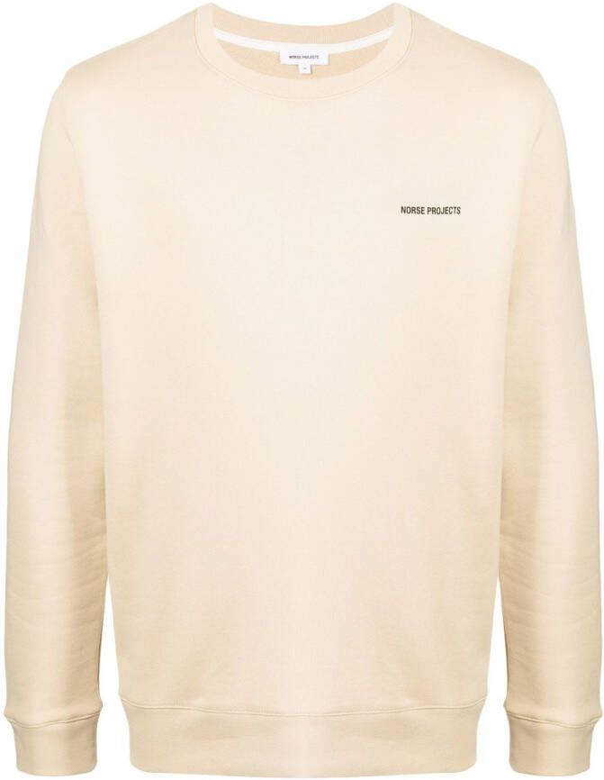 Norse Projects Sweater met logoprint Bruin