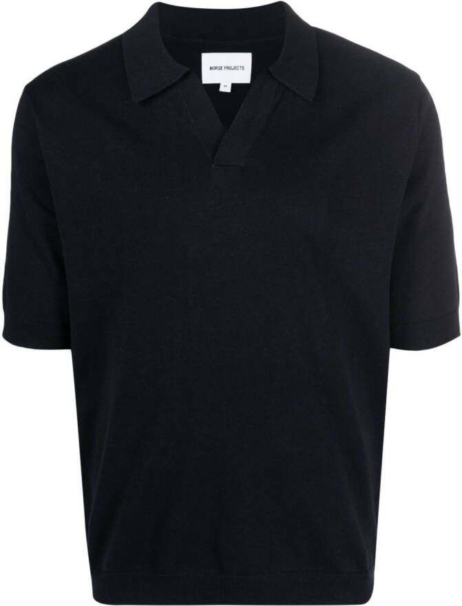 Norse Projects Polotrui met V-hals Blauw