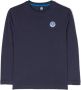 North Sails Kids T-shirt met logopatch Blauw - Thumbnail 1