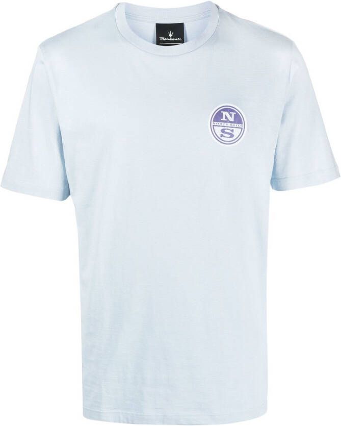 North Sails T-shirt met logoprint Grijs