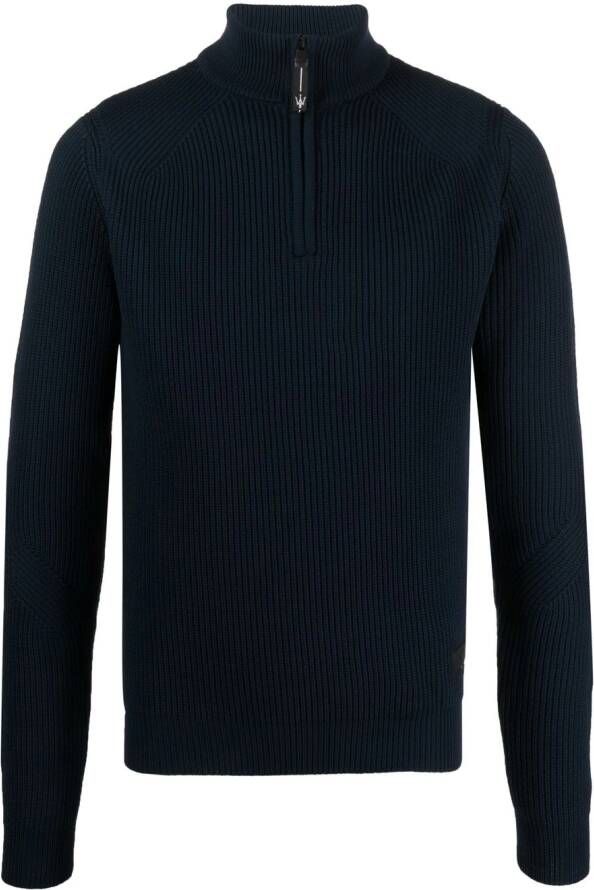 North Sails x Maserati Atlantico ribgebreide trui Blauw