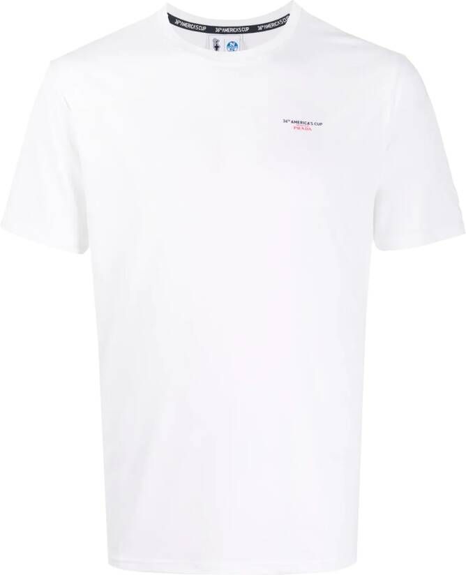North Sails x T-shirt met print Wit
