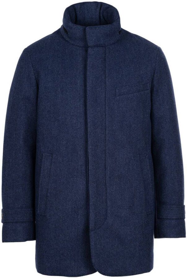 Norwegian Wool Wollen jas Blauw